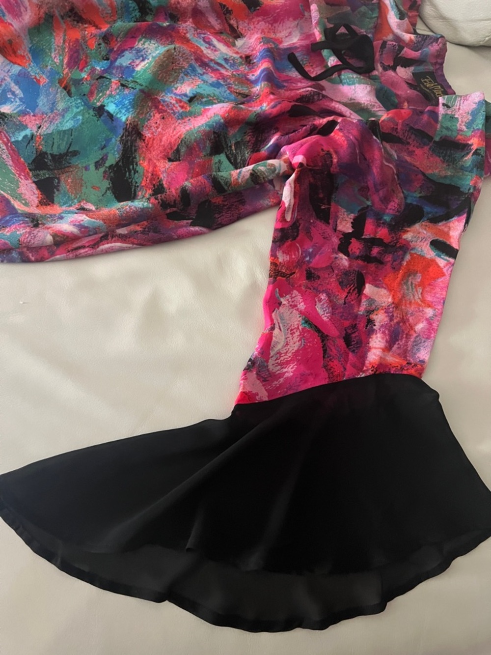 Bob Mackie Pink Multi-Color Abstract Blouse - Picture 4 of 7
